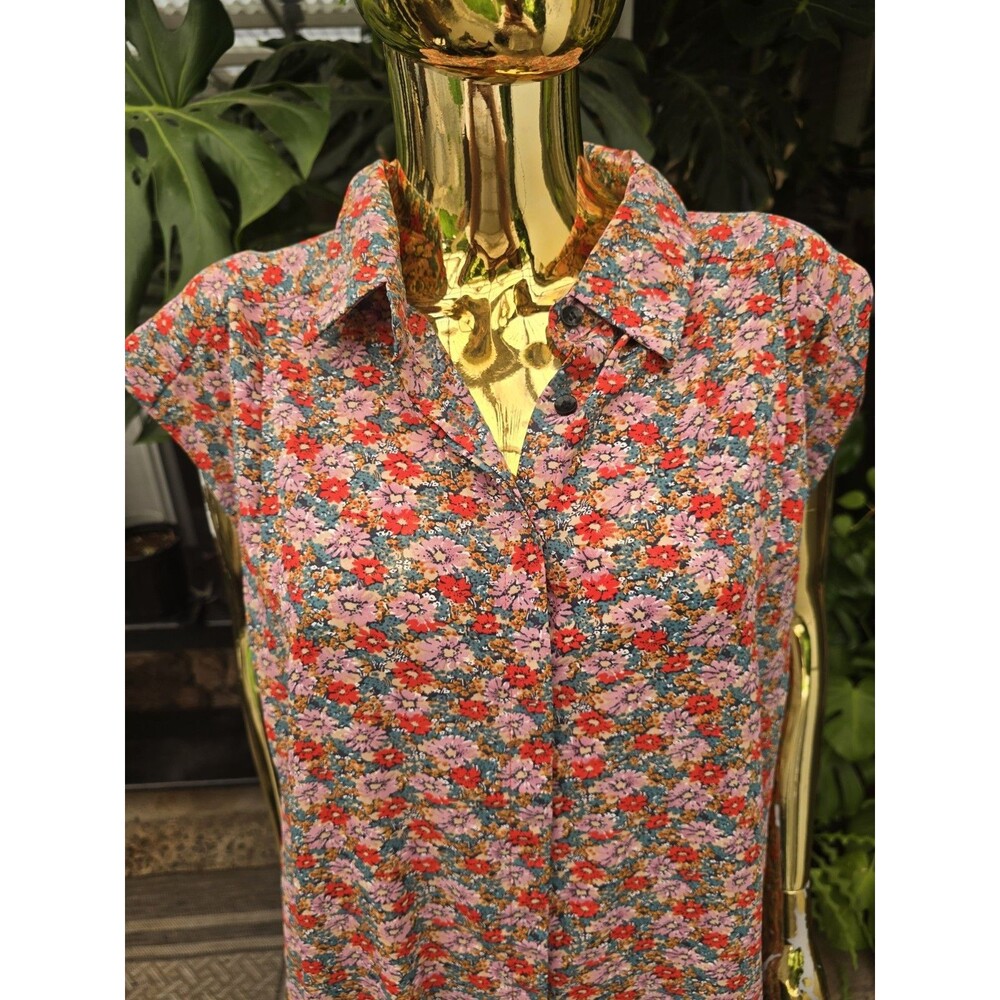 Natural Life Talulah Maxi Dress L/XL Oversized Floral Button Layer Cottagecore - Picture 4 of 8